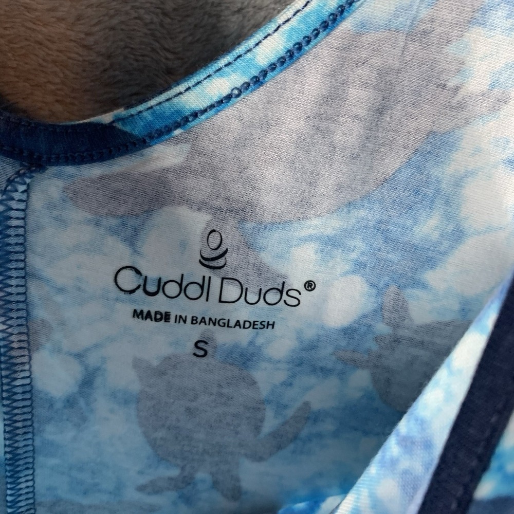 Cuddl Duds Women's Pajama Dress S Ballet Nightgown Turtles Blue Pockets PJs NWT‎ - Picture 5 of 10